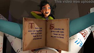 horny brunette deepthroats and fucks big cock in plaster 3d