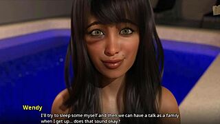 Wvm 144 and cedey relax by the pool in a casual homemade setting