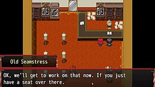 In this harem game, the maid loves deepthroating that giant cock.