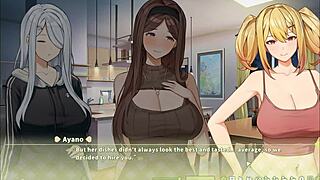 Summer clover harem hentai game ep 1: fired for giant cock