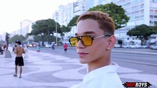 Fucking that cute young Brazilian guy in doggy style