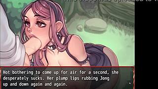 uh, harem hentai game ep 5 got me hooked on this damsel sucking his quick-trigger cock... dang!