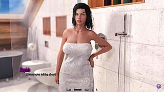 Horny Stepbro Catches Busty Stepsister in Shower - 3D Hentai Animated in Santa County