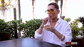 Fucking that cute young Brazilian guy in doggy style