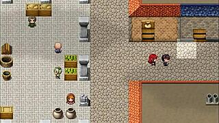 uh, harem hentai game ep 5 got me hooked on this damsel sucking his quick-trigger cock... dang!