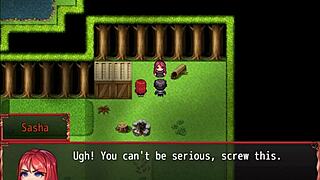 uh, harem hentai game ep 5 got me hooked on this damsel sucking his quick-trigger cock... dang!