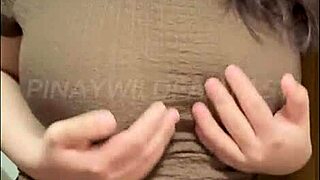 Asian MILF teases step bro with big natural tits