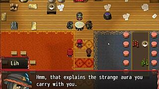 Redhead milf blocks him with her giant tits!