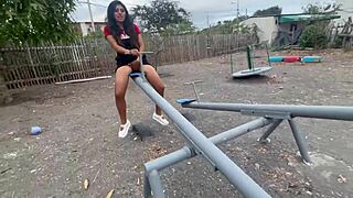 Old Man Fucks Two Young 18+ Busty Women With Big Asses In Public Park Threesome