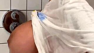 Man, this busty chubby teen in the backstage shower got me with a huge facial! Can't believe that POV blowjob!