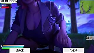 fortnite parody porn game with curvy teen in sexy outfit
