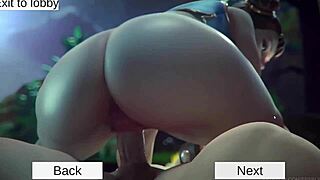 fortnite parody porn game with curvy teen in sexy outfit