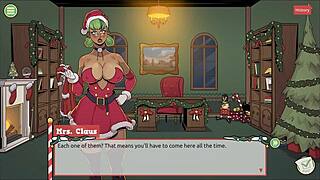 Fat teen gets surprised by Claus' anal plug gift