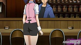 I had my first time fucking at work with my boss, taking his big black cock in anime hentai style.