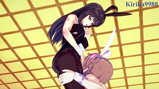 Sagiri Sakurai, Setsuko Ohara, Excellen Browning in Intense Lesbian Hentai Scene