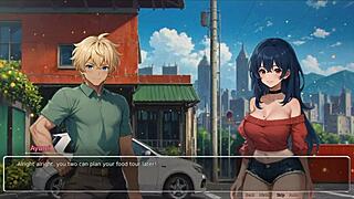 Blurring the Walls Romance Hentai Game Ep 1 My Girlfriend Exposes Her Perfect Ass in the Street