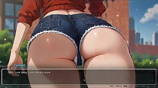 Blurring the Walls Romance Hentai Game Ep 1 My Girlfriend Exposes Her Perfect Ass in the Street