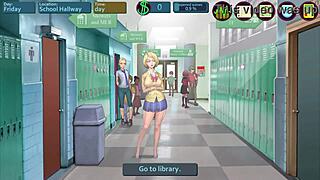 Teacher Pounds Student's Big Tits And Ass In Hentai Cartoon Game With Intense Action.