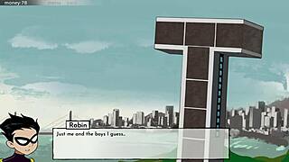 In 18titans part 25, Jinx and Blackfire engage in detailed funtime scenes with black characters in hentai style.