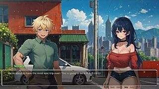 Blurring the Walls Romance Hentai Game Ep 1 My Girlfriend Exposes Her Perfect Ass in the Street