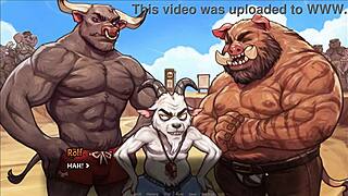 i'm the cute teen in this hentai game, my tits bouncing in outfit as beach fun turns to threesome