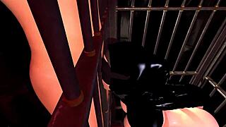 i'm in this hardcore bdsm cage sex with big tits and ass in 3d hentai.