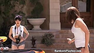 Damn! Real Amateur Babes Washing Cars Naked in Wild Group Action. You Gotta See This!