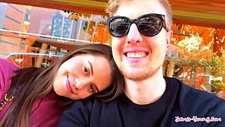 Jamie Young's juicy cum mouth vlog in Athens