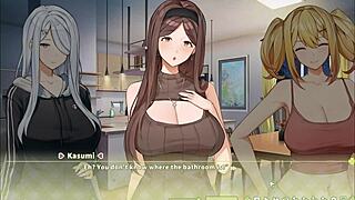 Summer Clover harem game ep 2: sexy boss tempts with quick action. ready for it?