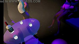 lusful asian student seduces with big tits at club in 3d anime