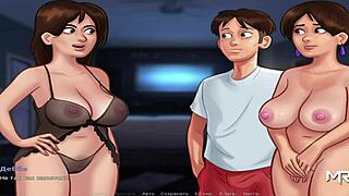 Summertimesaga prepares for steamy FFM sex with uncensored hentai blowjob action in episode 4-8.