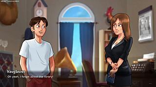 Wow! Busty Stepmom Flaunts Huge Breasts in 3D Game