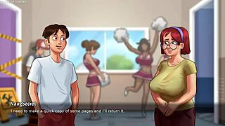 Wow! Busty Stepmom Flaunts Huge Breasts in 3D Game