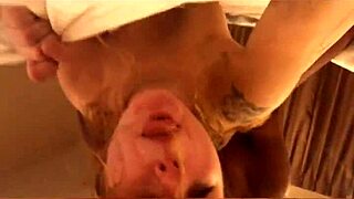 Pretty blonde gets big black dick in her ass and cums hard