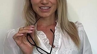 Private lesson turns wild, blonde teacher seduces student for hot action! 😍