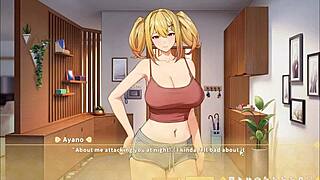 Is this Summer Clover in harem hentai cumming twice on her face?