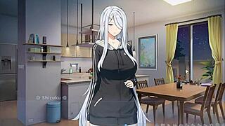 Summer Clover's BDSM Session And Footjob In Harem Game