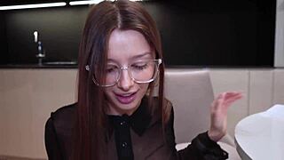 Nerdy Teen Stepsis Receives Facial from Big Cock