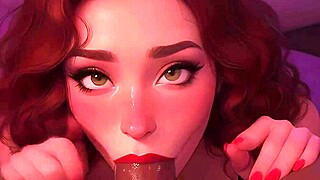 Redhead Stepsister Sucks BBC at Club in POV Cartoon