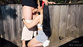 Gay guys enjoy rough outdoor sex in the woods