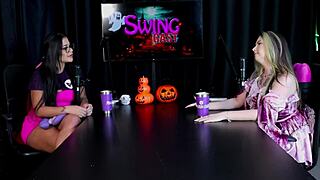 Tem Fetiche? Blonde Transsexual Gang Bang at Swing House with Raphaela Savanah