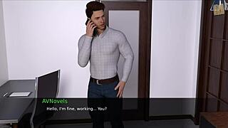 Amateur nursing student gets interrupted by a phone call during a hot scene