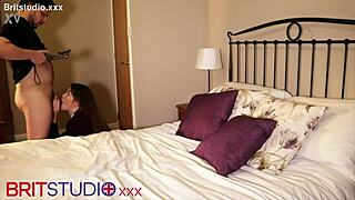 British teen in panties sucks and gets drilled at party