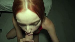 Redhead nails it with quick doggystyle. She craved every second!