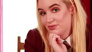 British Student Upskirt Tease for Fun