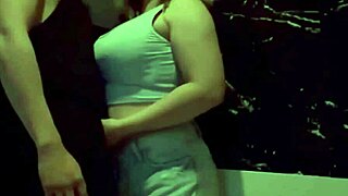 Risky Public Bathroom Sex with Stranger in Tight Miniskirt and Big Tits