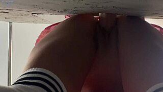 This slut got cumshots from two strangers through a wild gloryhole