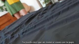 British Stepsister Forgets Panties in Bed, Bent Over for Doggystyle - Gal Ritchie