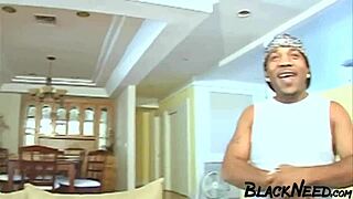 Asian college student in rough interracial anal action