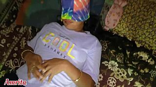 Indian Desi step sister dominates in steamy bedroom massage scene